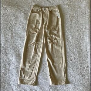 NWT - Urban Outfitters - ‘Vintage Feel High-Waist Baggy Jean’ - Crème - Size 30